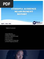 Ethiopia Audience Measurement Report - April-June 2024