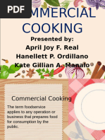 Commercial Cooking Report - Group 6