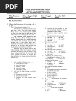 Soal UAS Bahasa Inggris Kelas XI Semester 1