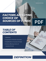 (FM) Factors Affecting Choice of Sources of Funds