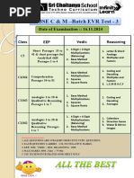 CBSE C & M Batch EVR Test - 3 Syllabus (16.11.24)