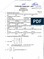 10th Maths 2nd Mid Term Exam 2024 Original Question Paper Theni District English Medium PDF Download