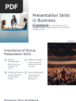 Presentation Skills in Business Context