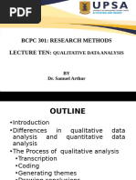 Lecture 10 Qualitative Data Analysis