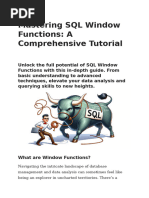 Mastering SQL Window Functions - 01