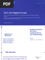 ELE 2213 Digital Circuits - CLO2 - Lecture 4 Version 202230