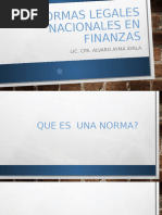 Unidad 2 Normas Legales Nacionales en Finanzas