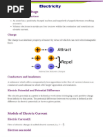 Class 10 Chap 12 Electricity Notes