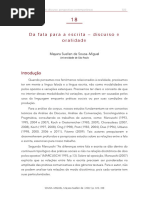 SOUSA-MIGUEL, M. S. Da Fala para A Escrita - Discurso e Oralidade