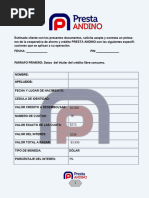 Contrato Financiamiento Elvis Zambrano Cooperativa Presta Andino