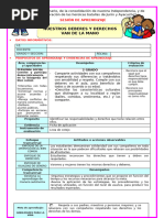 2º U7 s5 Sesion d1 Ps Nuestros Derechos y Deberes Van de La Mano 998591174