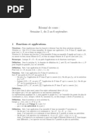 Semaine 1 - Généralités Sur Les Fonctions, Trigonométrie