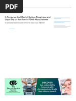 A Review On The Effect of Surface Roughness and Liquid Slip On