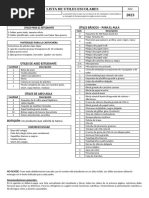 Lista de Útiles INICIAL-2023