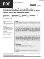 Microscopy Res Technique - 2024 - Oncu - Antibacterial Efficacy of Silver Nanoparticles Sodium Hypochlorite