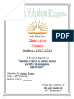 Chemistry Project Class XII 2021 22 Investigatory Project