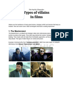 Types of Villains in Films