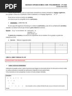 Operaciones Polinomios 3º ESO