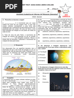 Atividade Avaliatória de Ciência 1 .4º BIM - 8º Ano C - Escola SONIA MARIA SJN Prof Wiliam