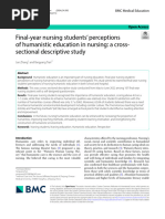 Final Year Nursing Students Perception of Humanistic Education