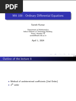 MA 108 - Ordinary Differential Equations: Suresh Kumar