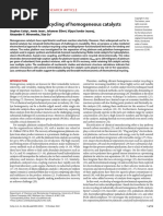 Electrochemical Recycling of Homogeneous Catalysts