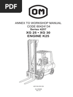 Annex To Workshop Manual Code: XG 25 - XG 30 Engine K25