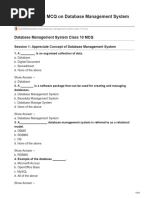 Class 10 I.T (Database MCQS)