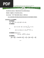 Contrôle Continu Corrigé Algèbre 1