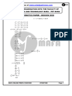 Fet 2020 Maths