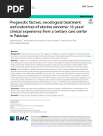 2023 - Saqib Raza Khan - Prognostic Factors, Oncological Treatment and Outcomes of Uterine Sarcoma in Pakistan