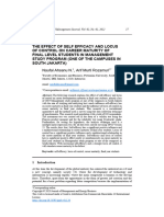 The Effect of Self Efficacy and Locus of Control On Career Maturity of Final Level Students in Management Study Program (One of The Campuses in South Jakarta)