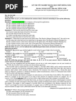 14. Đề thi thử bám sát cấu trúc đề minh họa TN THPT 2024 - Môn Tiếng Anh - Đề 14 - File word có lời giải