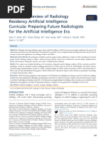 Systematic Review of Radiology Residency Artificial Intelligence