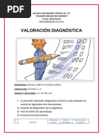 VALORACIÓN DIAGNÓSTICA - HISTORIA I y III - Prof. Brenda Alvarado (1ºC, 3ºA, 3ºB y 3ºC) - TEC