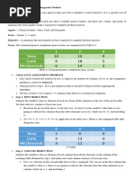 Assignment Problem Using Hungarian Method