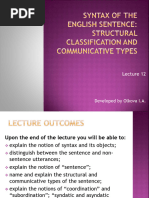 Theoretical Grammar - Lecture 12