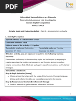 Activity Guide and Evaluation Rubric - Task 8 - Argumentation Avalanche