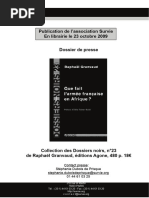 Dossier de Presse Que Fait L'Armee Francaise en Afrique