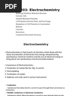 CHE 203. Electrochemistry