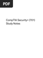 CompTIA Security+ (701) Study Notes