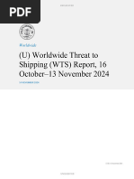 U.S. Navy Office of Naval Intelligence Worldwide Threat To Shipping (WTS) Report, 16 October - 13 November 2024