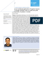 Effect of Combined Application of Organic Manure A