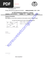 Mathematiques 5eme 2eme Devoir Du 1er Semestre 2023-2024 Ceg Goho - Abomey