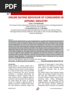 Online Buying Behviour of Consumers in Apparel Industry: Author E.Jeevanantham