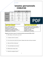 Les Pronoms Personnels COD-COI - Overzicht