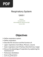 Unit 1 Respiratory System