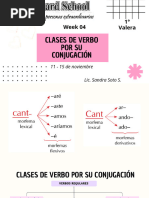 Week 04 1° Valera: Clases de Verbo Por Su Conjugación