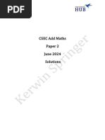 CSEC Add Maths - Paper 2 - June 2024 - Solutio