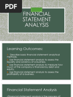 FINANCIAL STATEMENT Analysis